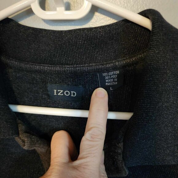 EUC Izod Sweater weight Long Sleeve Polo - Picture 4 of 4